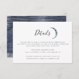Navy Blue Moon Wedding Details Kaart