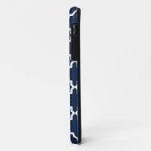 Navy Blue Moroccan Coral Monogram Case-Mate iPhone Case (Achterkant/links)