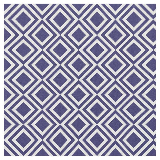 Navy Blue Moroccan Diamond Geometric Pattern Stof (Close Up)