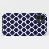 Navy Blue Moroccan Pattern iPhone 5 Hoesje (Achterkant (horizontaal))
