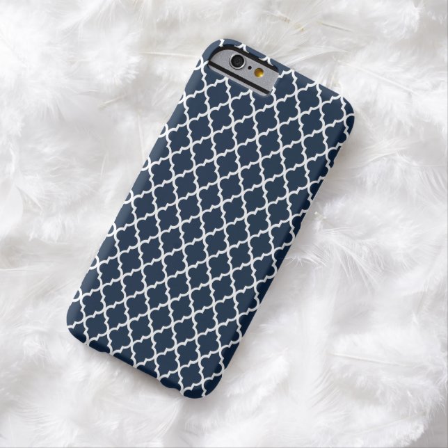 Navy Blue Moroccan Pattern Mod iPhone 6 hoesje (Voorbeeld)