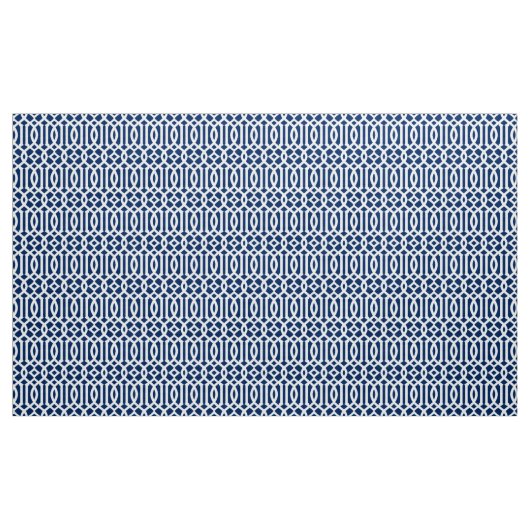 Navy Blue Moroccan Pattern | Stof (Yard (91,4 cm))