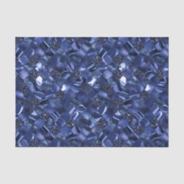 Navy Blue Moroccan Quatrefoil Pattern Tissuepapier