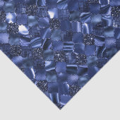 Navy Blue Moroccan Quatrefoil Pattern Tissuepapier (Detail)