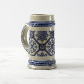 “Navy Blue Mosaic”  Bierpul (Voorkant links)