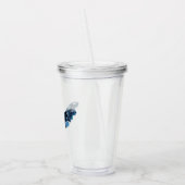 Navy Blue Moth Acryl Drinkbeker (Links)