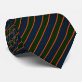 Navy Blue Multi-Stripe  Stropdas (Opgerold)