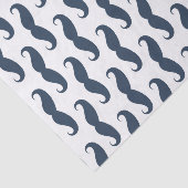 Navy Blue Mustache Pattern Father's Day Tissuepapier (Detail)