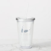 Navy Blue Nantucket Island ACK bruiloft gunst Acryl Drinkbeker (Achterkant)