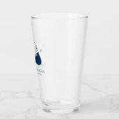 Navy Blue Nantucket Island ACK bruiloft gunst Glas (Links)