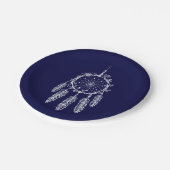 Navy Blue Native American Dream Catcher Wedding Papieren Bordje (Gekanteld)
