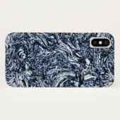 Navy Blue Natuur Abstract patroon Case-Mate iPhone Case (Achterkant (horizontaal))