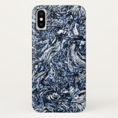 Navy Blue Natuur Abstract patroon Case-Mate iPhone Case (Achterkant)