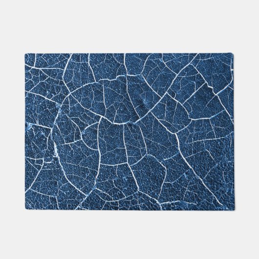 Navy Blue Natuur Abstract patroon Deurmat (Voorkant)
