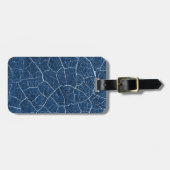 Navy Blue Natuur Abstract patroon - op maat gemaak Bagagelabel (Voorkant horizontaal)