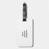 Navy Blue Natuur Abstract patroon - op maat gemaak Bagagelabel (Achterkant verticaal)