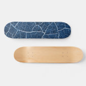 Navy Blue Natuur Abstract patroon Persoonlijk Skateboard (Horizontaal)