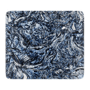 Navy Blue Natuur Abstract patroon Snijplank