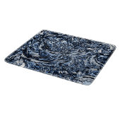 Navy Blue Natuur Abstract patroon Snijplank (Hoek)
