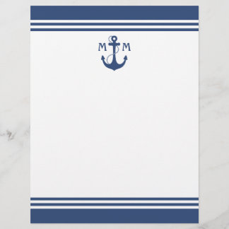 Navy Blue Nautical Anchor