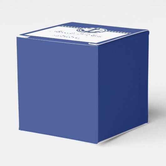 Navy Blue Nautical Anchor Bedankdoosjes (Voorkant Zijde)