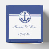 Navy Blue Nautical Anchor Bedankdoosjes (Bovenkant)