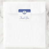 Navy Blue Nautical Anchor Dank u Stickers (Tas)