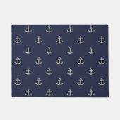 Navy blue nautical anchor deurmat (Voorkant)