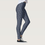 Navy Blue Nautical Anchor Leggings<br><div class="desc">Ideaal voor workouts of yoga-klasse - deze stijlvolle leggings zijn in een blauw en wit nautisch anker patroonontwerp.</div>