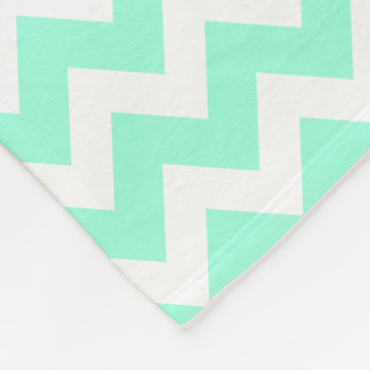 Navy Blue Nautical Anchor Mint Blue Chevron Fleece Deken (Hoek)