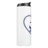 Navy Blue Nautical Anchor Sailor Choice Thermosbeker (Gedraaid links)