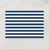 Navy Blue Nautical Baby shower Diaper Raffle Informatiekaartje (Achterkant)