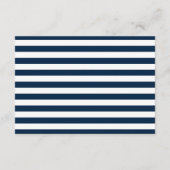 Navy Blue Nautical Baby shower Diaper Raffle Informatiekaartje (Achterkant)