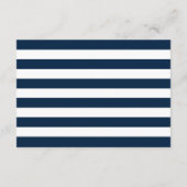 Navy Blue Nautical Baby shower Display Shower Informatiekaartje (Achterkant)