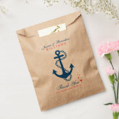 Navy Blue Nautical Boat Anchor 2 Bedankzakje (Gezegeld)