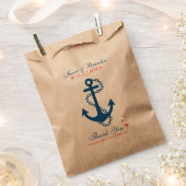 Navy Blue Nautical Boat Anchor 2 Bedankzakje (Geknipt)