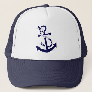 Navy Blue Nautical Boat Anchor 3 Trucker Pet