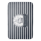 Navy Blue Nautical Boat gepersonaliseerd Badmat (Voorkant Verticaal)