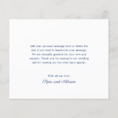 Navy Blue Nautical Budget Weddenschap Hartelijk da (Achterkant)