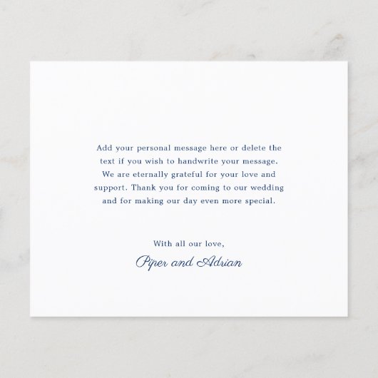 Navy Blue Nautical Budget Weddenschap Hartelijk da (Achterkant)