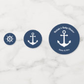 Navy Blue Nautical Het is een Jongen Baby shower Confetti (Achterkanten)