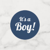 Navy Blue Nautical Het is een Jongen Baby shower Confetti (Kleine voorkant)