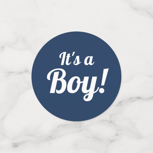 Navy Blue Nautical Het is een Jongen Baby shower Confetti (Kleine voorkant)