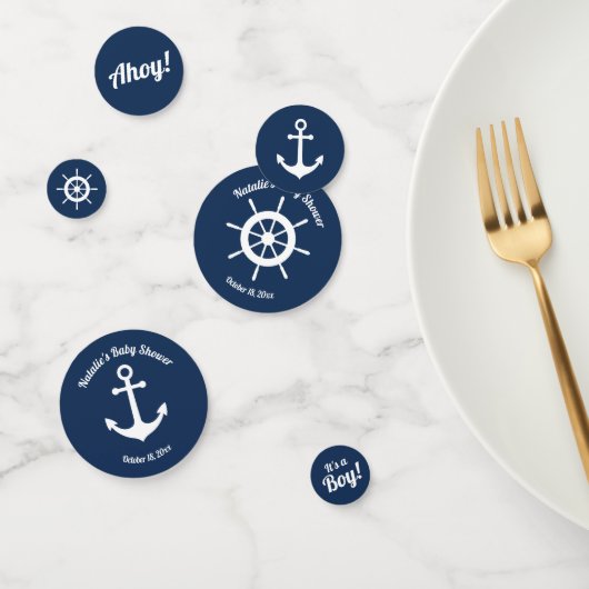 Navy Blue Nautical Het is een Jongen Baby shower Confetti (Groep)