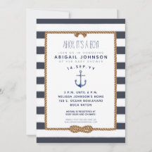 Navy Blue Nautical Infinity Knot Baby shower
