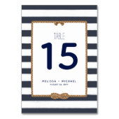 Navy Blue Nautical Knot Tafelnummer (3.5x5) (Voorkant)