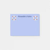 Navy Blue Nautical Lifesaver Monogram Post-it® Notes (Voorkant)