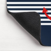 Navy Blue Nautical Muismat (Hoek)