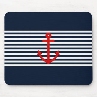 Navy Blue Nautical Muismat