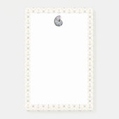 Navy Blue Nautical Ocean Shell Anchor Post-it® Notes (Voorkant)